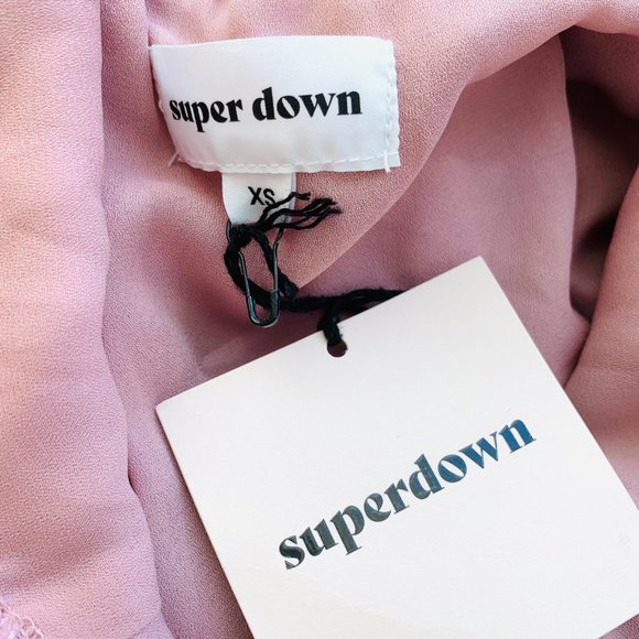 NWT Revolve superdown pink mae ruffle wrap maxi, Sz XS - Picture 6 of 9